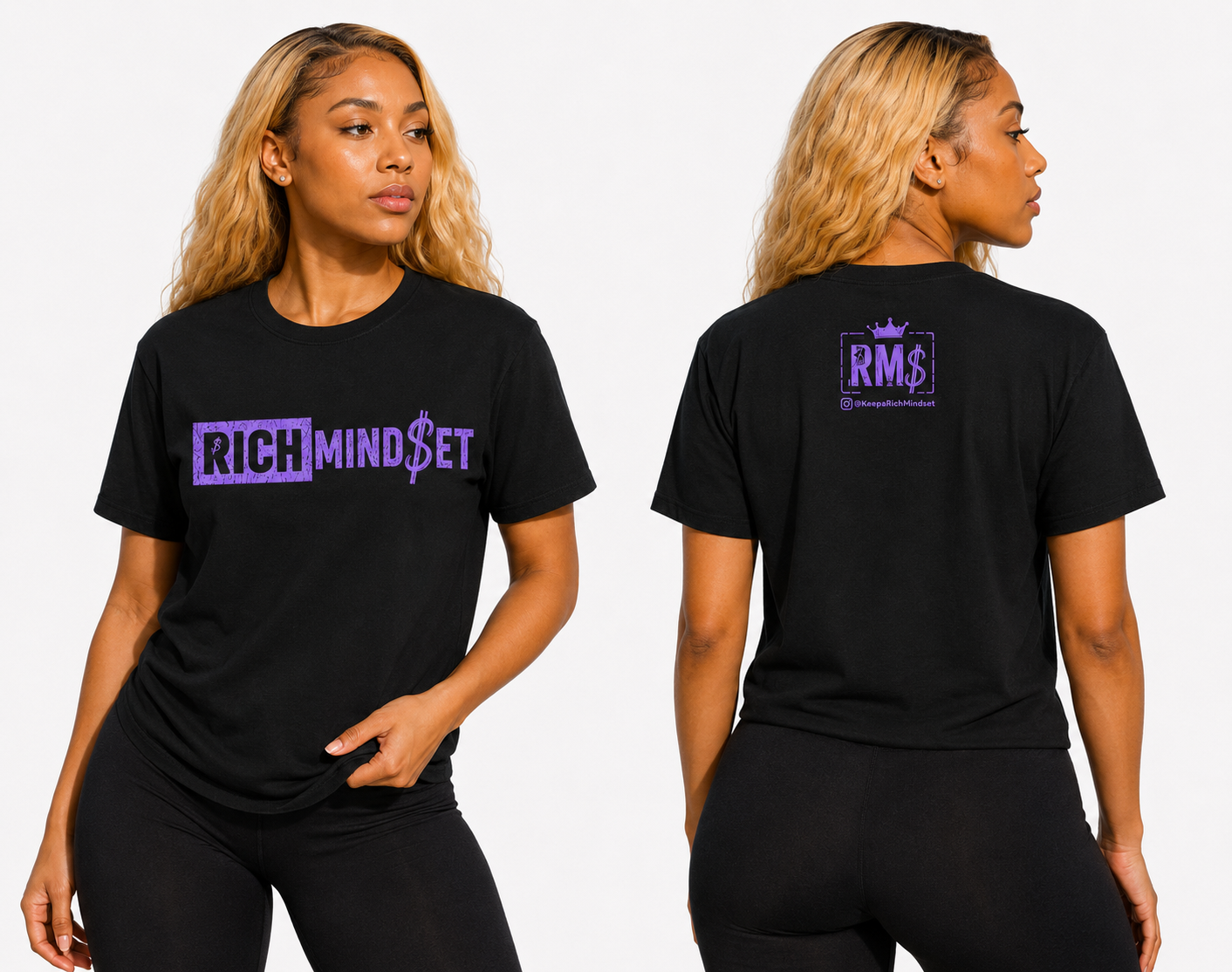 Black & White Rich Mind$et Original Tee
