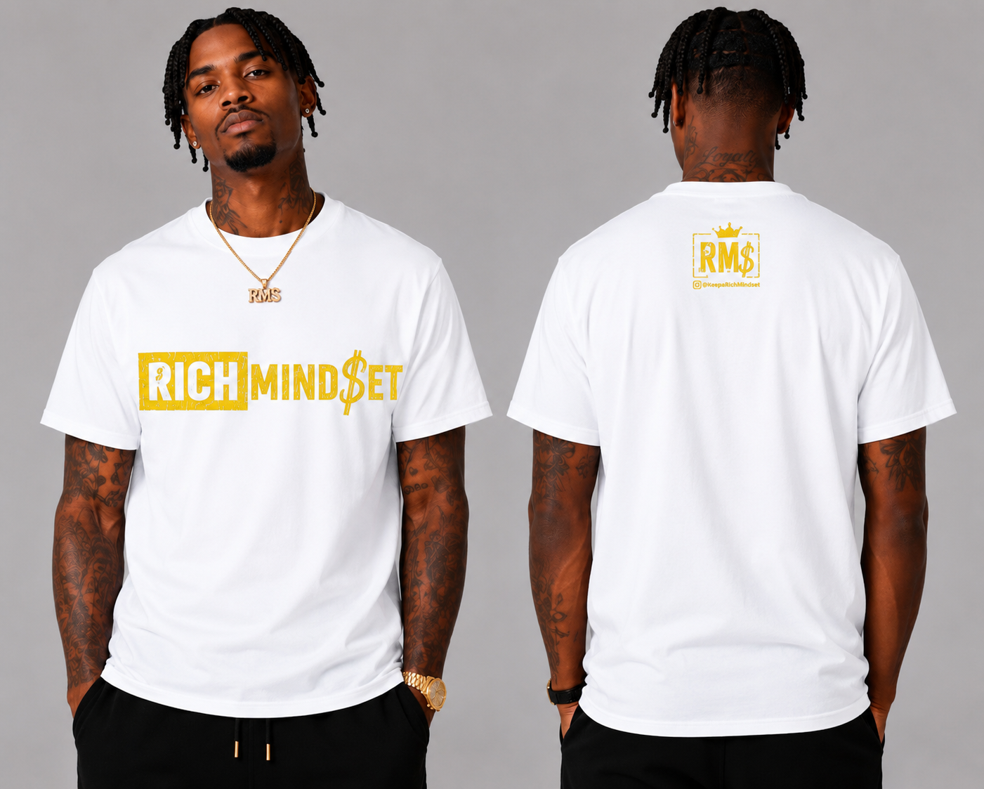 Yellow Rich Mind$et Original Tee