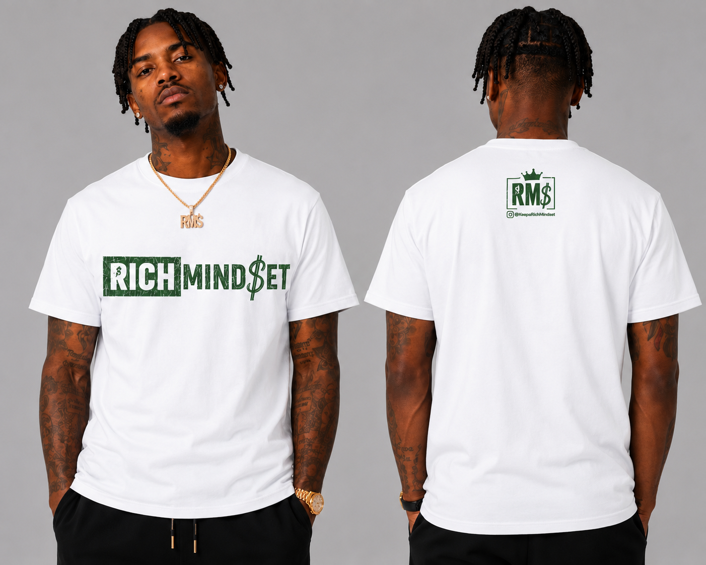 Forest Green Rich Mind$et Original Tee