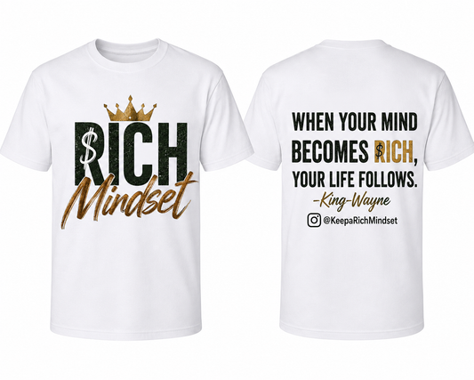 Forest green/gold Rich Mind$et Signature Motivation Tee
