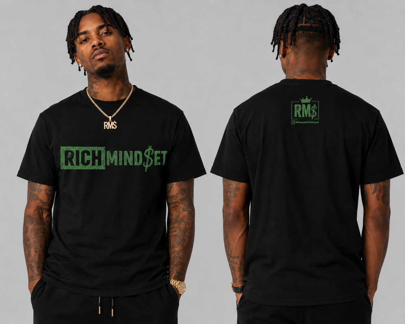 Forest Green Rich Mind$et Original Tee