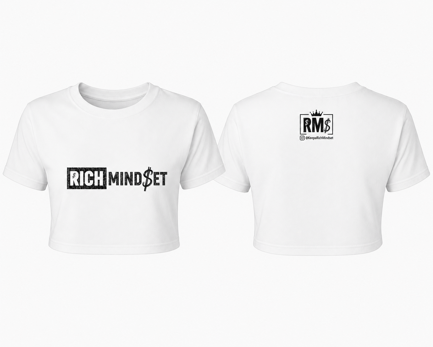 Pink Rich Mind$et Original Crop Top