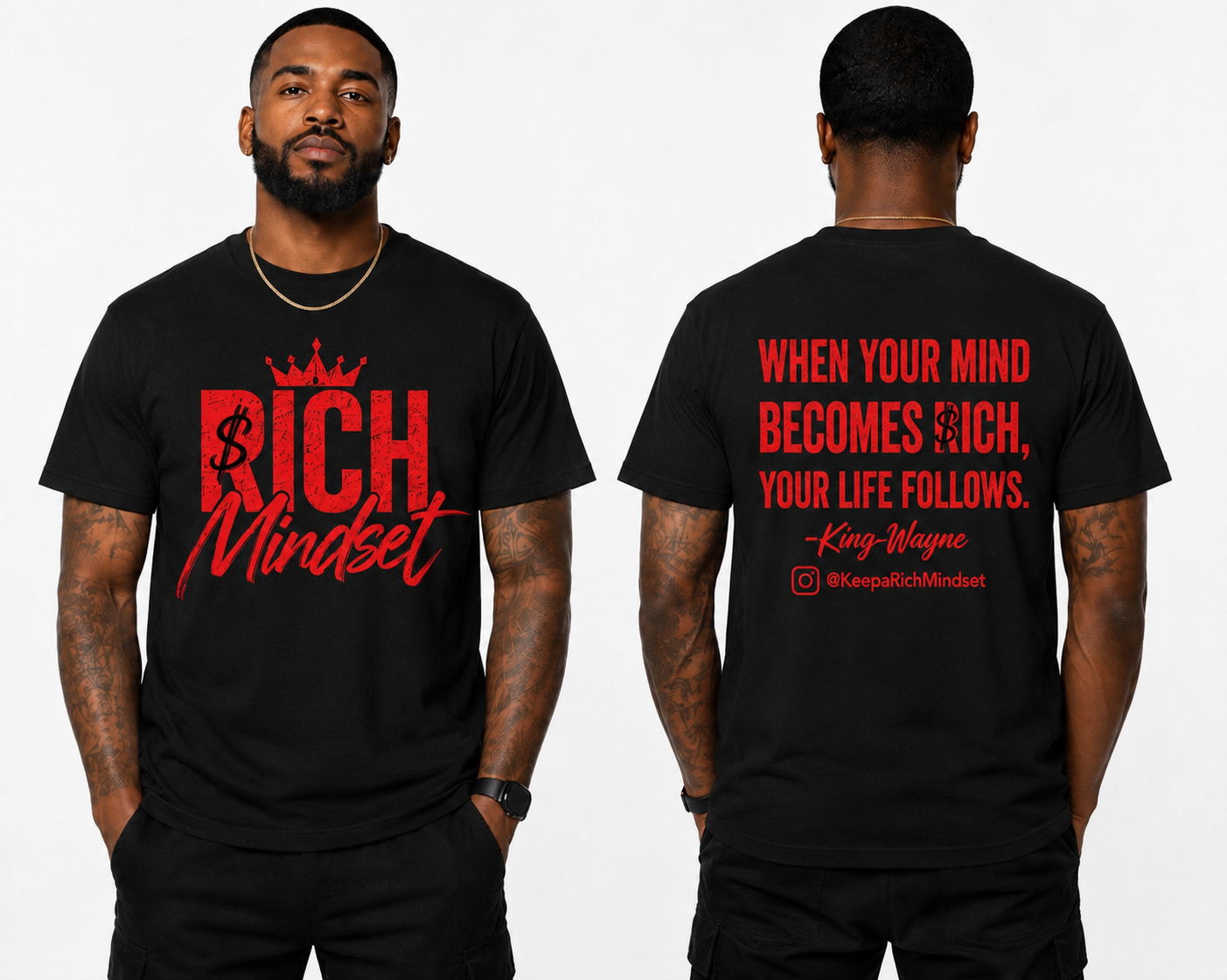 Red Rich Mind$et Signature Motivation Tee