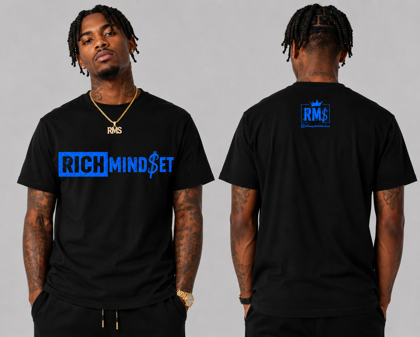 Blue Rich Mind$et Original Tee