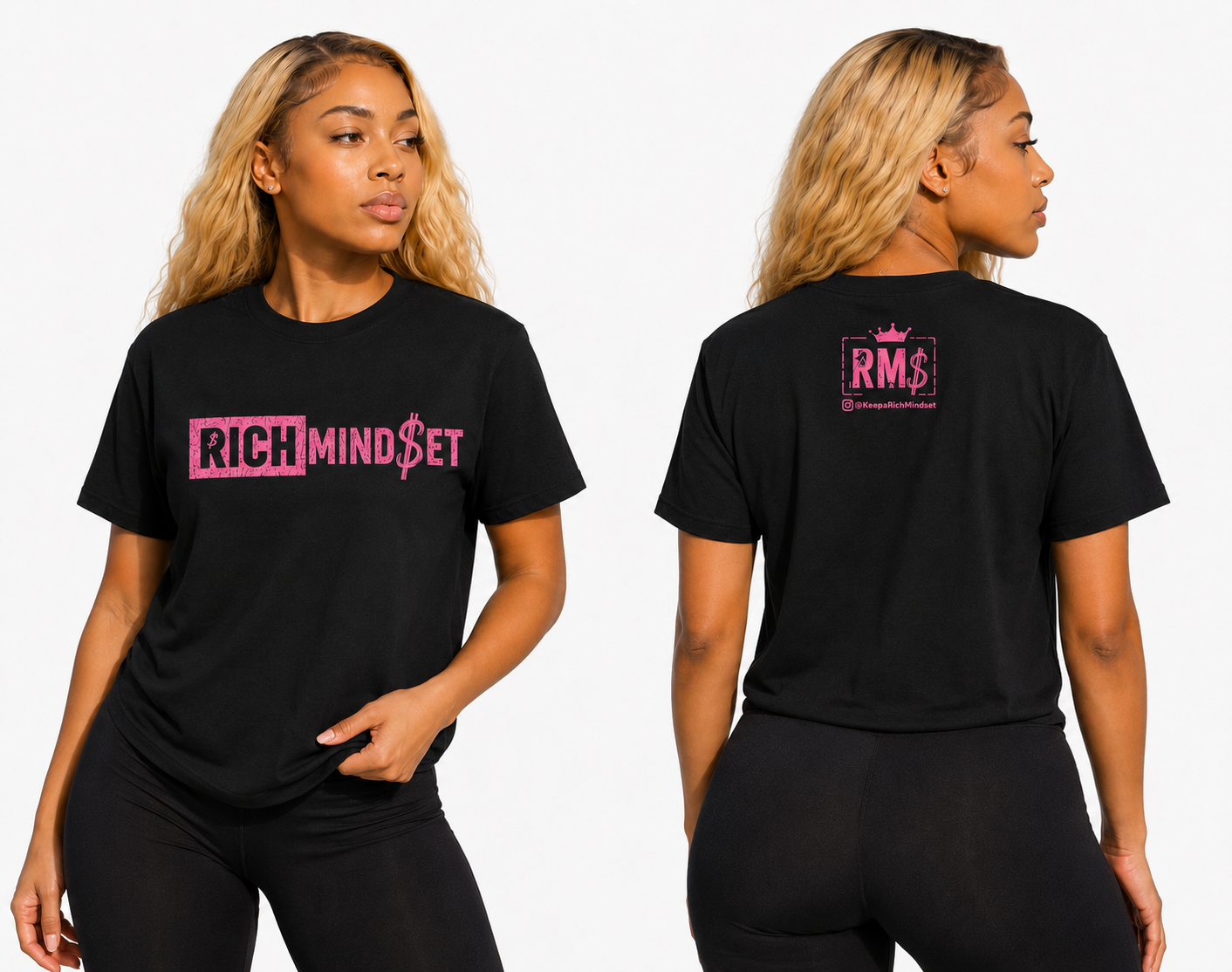 Black & White Rich Mind$et Original Tee