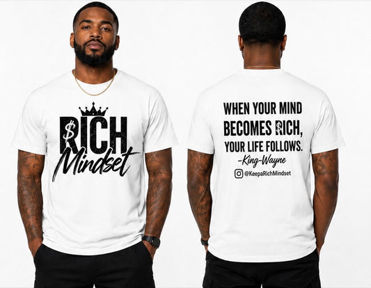 White Rich Mind$et
Signature Motivation Tee
