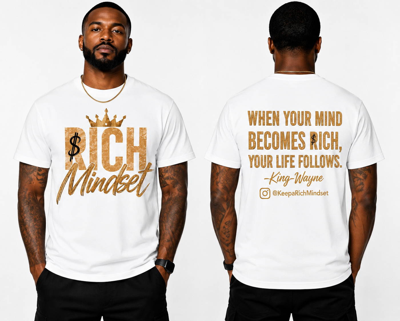 Gold Rich Mind$et Signature Motivation Tee