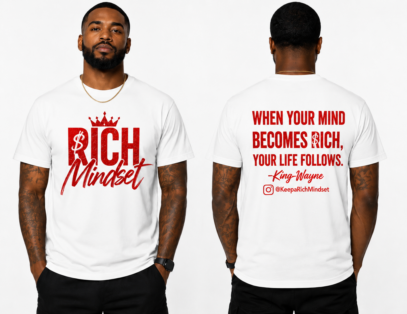 Red Rich Mind$et Signature Motivation Tee