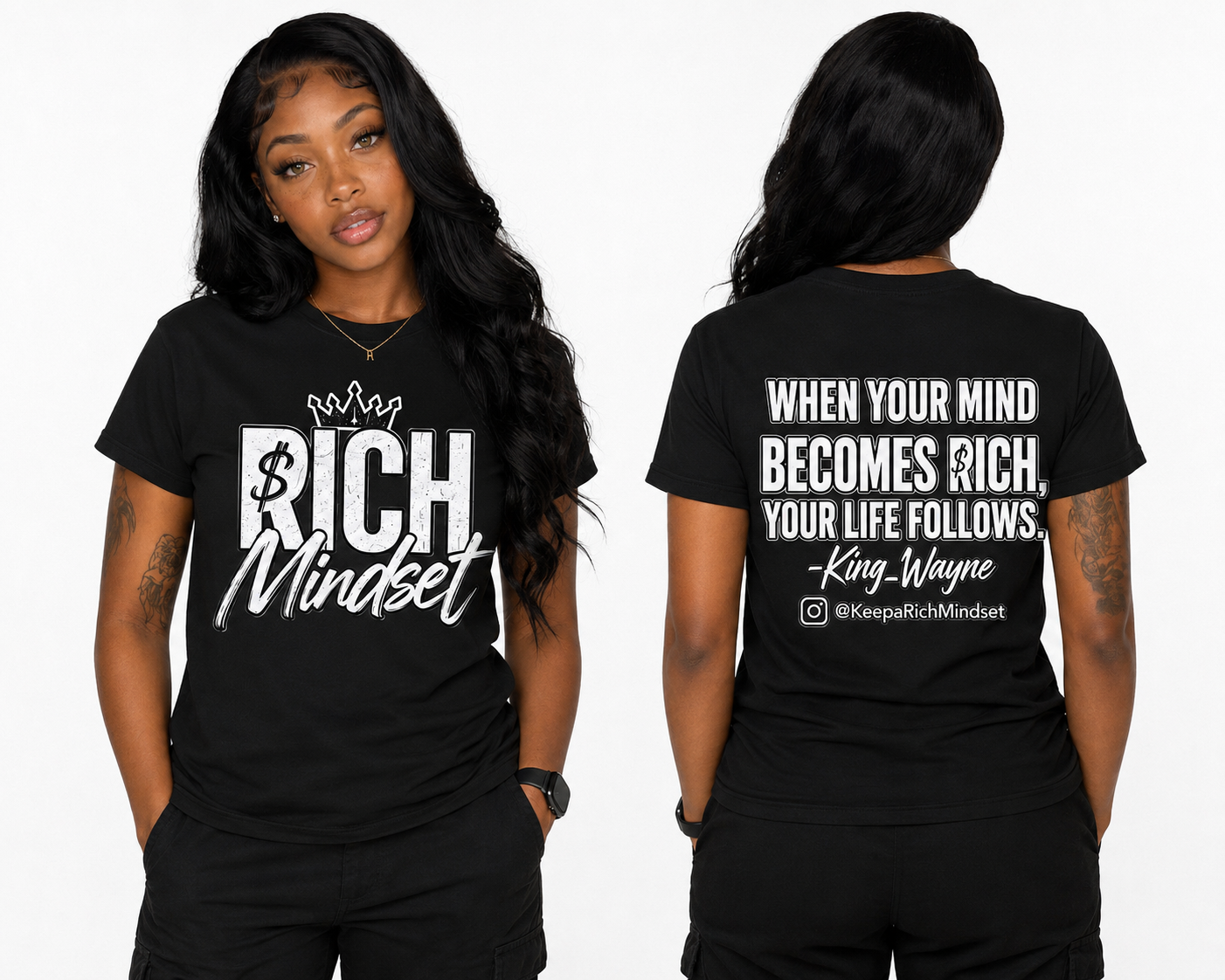 Black Rich Mind$et Signature Motivation Tee
